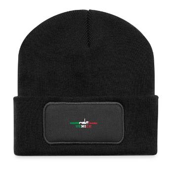 Venice City Skyline Italy Landmark, Venezia Italia - Recycled Patch Beanie - black - Front