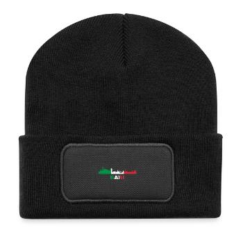 Bari City Skyline Italien Wahrzeichen, Bari Italia - Recycelte Patch Beanie - Schwarz - Vorne