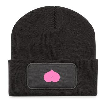Ass heart butt - Recycled Patch Beanie - dark grey - Front