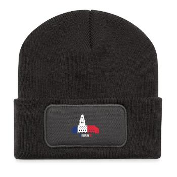 Arras City Skyline Frankreich Landmark Map - Recycelte Patch Beanie - Dunkelgrau - Vorne