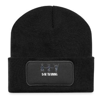 Funny Sayings Workout Gym Muscles Gym - Beanie recyclé à patch - noir - Devant