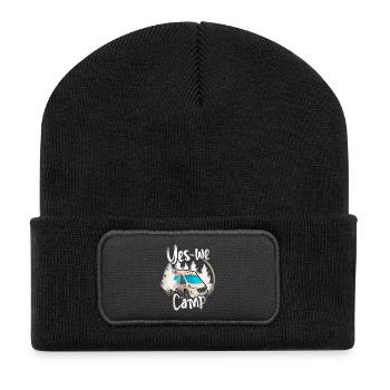 Yes We Camp - Recycelte Patch Beanie - Schwarz - Vorne