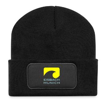 Munich Eisbach - Recycelte Patch Beanie - Schwarz - Vorne