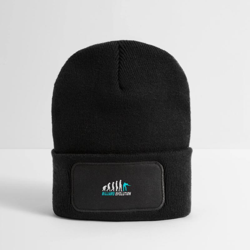 Billard Evolution Design / Geschenkidee Recycelte Patch Beanie