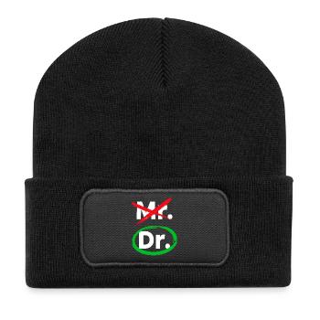 Doctor Doctor Specialist Statement Emergency Doctor Statement - Recycled Patch Beanie - black - Front
