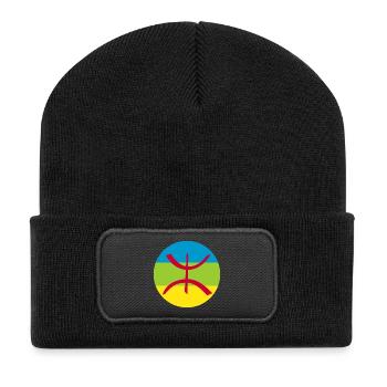 Aufkleber Berber Flagge Roundel Amazon - Recycelte Patch Beanie - Schwarz - Vorne