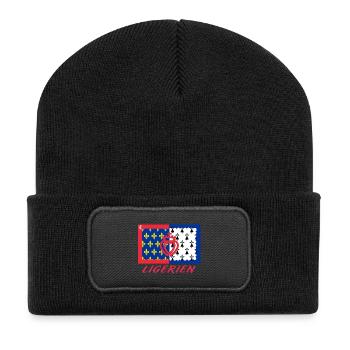 Ligérien - Beanie recyclé à patch - noir - Devant