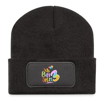 I Am 3 - Recycled Patch Beanie - dark grey - Front