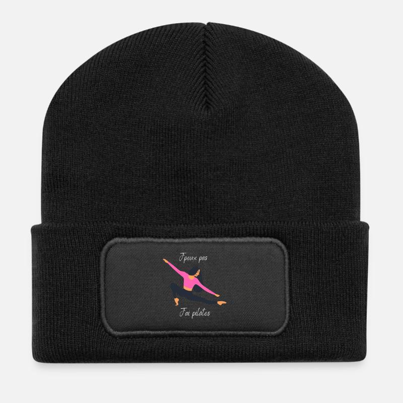 J'peux pas j'ai pilâtes - Beanie recyclé à patch - noir