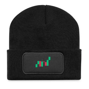 Stocks Crypto ETF Stock Exchange Bougies graphique bougeoirs - Beanie recyclé à patch - noir - Devant