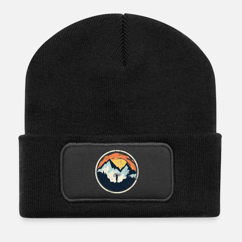 Mountain bike adventure - Recycled Patch Beanie - black