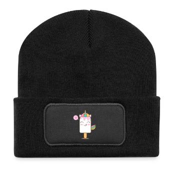 Unicorn Enchanted Popsicle - Recycled Patch Beanie - black - Front