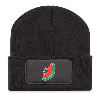 Caribbean island watermelon vacation vacation summer - Recycled Patch Beanie - dark grey - Front