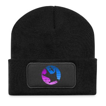 Wingsuit Basejump skydiving retro look - Recycled Patch Beanie - black - Front