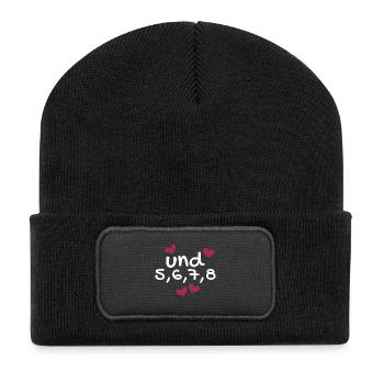 Tanzen Tanz Tanzkurs Rhythmus - Recycelte Patch Beanie - Schwarz - Vorne
