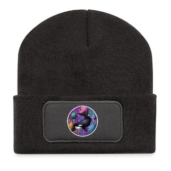 orque dans l’espace - Beanie recyclé à patch - charbon - Devant