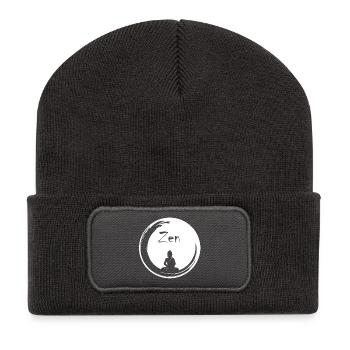 Zen bubble - Recycled Patch Beanie - dark grey - Front