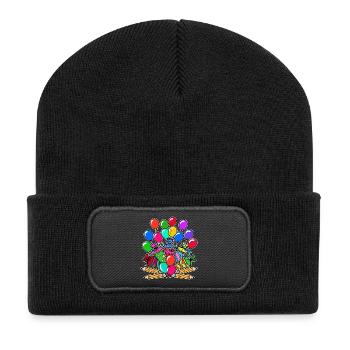 School Start Balloon Pencil School Bag Start - Recycled Patch Beanie - black - Front