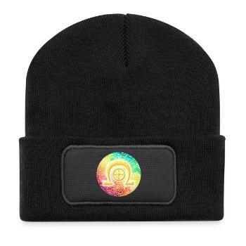 Rainbow Dimension Symbol Healing - Sonja Ariel - Recycled Patch Beanie - black - Front