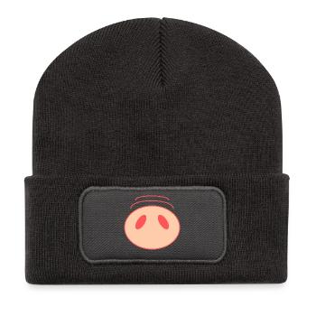 SCHWEIN. HUMOR - Recycelte Patch Beanie - Dunkelgrau - Vorne