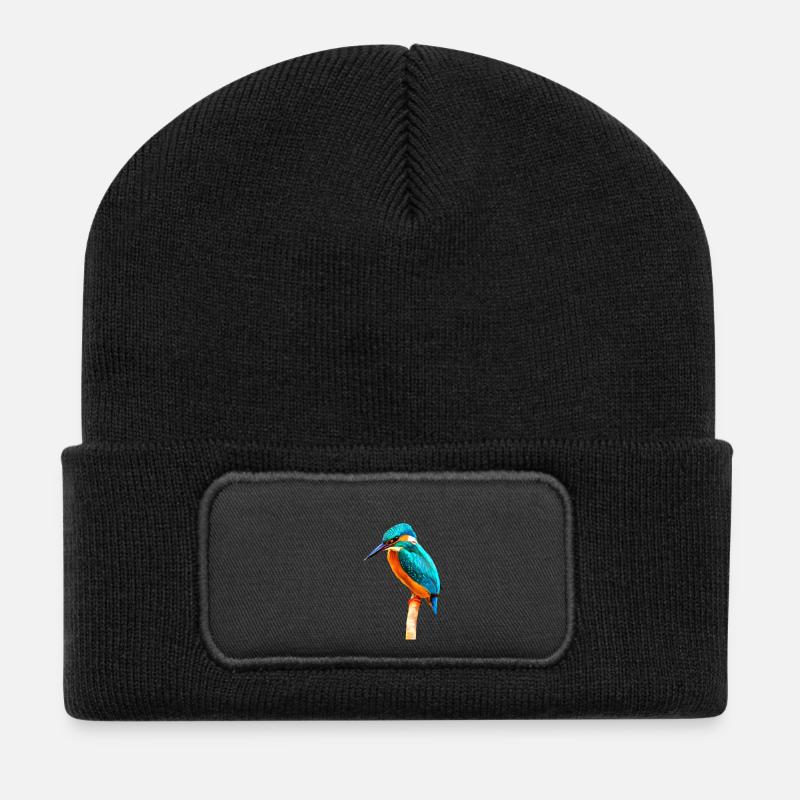 Kingfisher - Recycelte Patch Beanie - Schwarz
