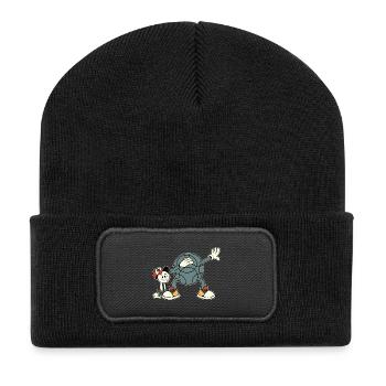 Dabbing boulet de petanque tenue pour boulet - Beanie recyclé à patch - noir - Devant