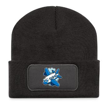 Avion - Beanie recyclé à patch - charbon - Devant