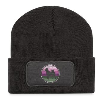 Akita Shiba Inu dog - Recycled Patch Beanie - dark grey - Front