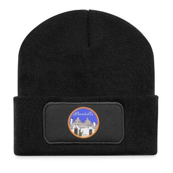 Maisons Trulli Alberobello Bari Trullo Italie - Beanie recyclé à patch - noir - Devant