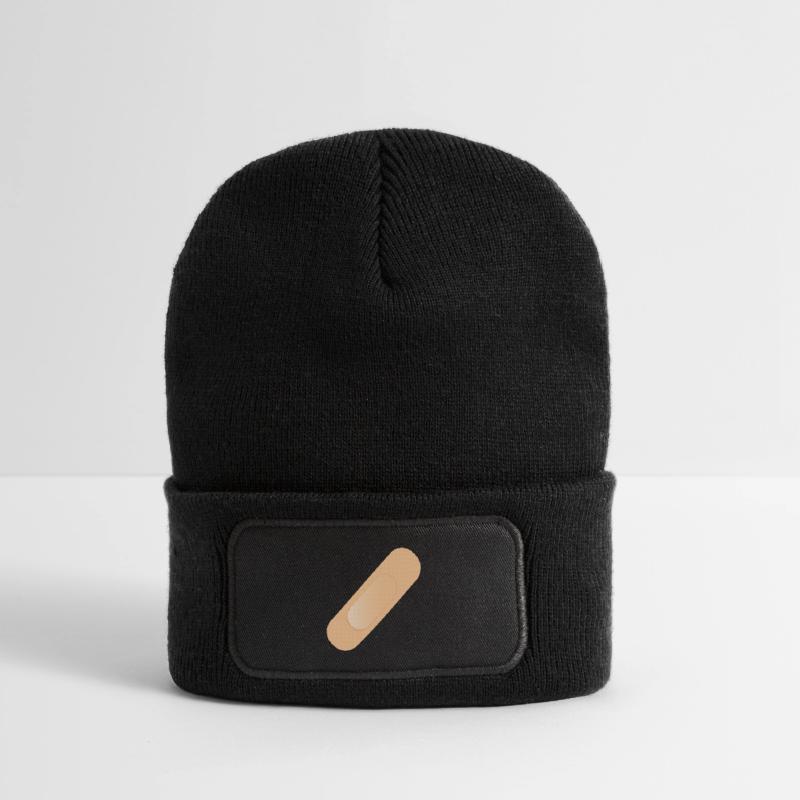 simple sticking plaster as a design element Recycled Patch Beanie
