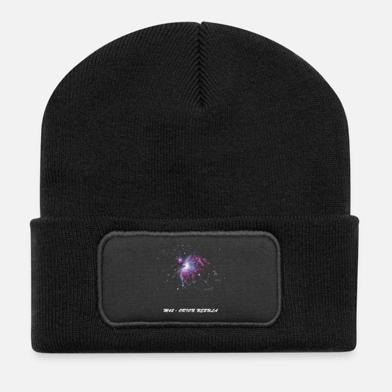 M42 - Orionnebel - Recycelte Patch Beanie - Schwarz