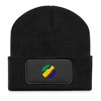 Brésil Couleurs drapeau drapeau - Beanie recyclé à patch - noir - Devant