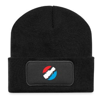 Luxembourg Couleurs drapeau drapeau - Beanie recyclé à patch - noir - Devant