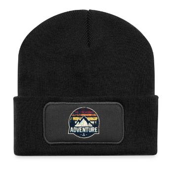 Adventure Mountain Patch - Recycled Patch Beanie - black - Front