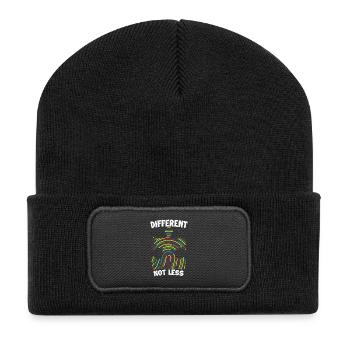 Diffirent pas moins d’autisme conscient de l’adn - Beanie recyclé à patch - noir - Devant