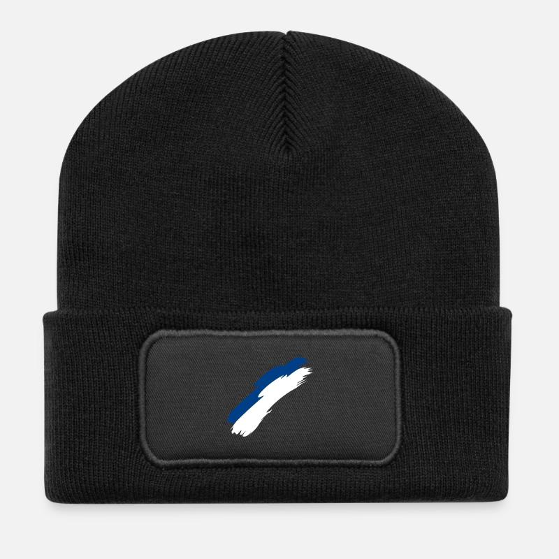 Finnland - Recycelte Patch Beanie - Schwarz