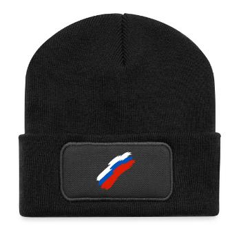 Russie drapeau couleurs - Beanie recyclé à patch - noir - Devant
