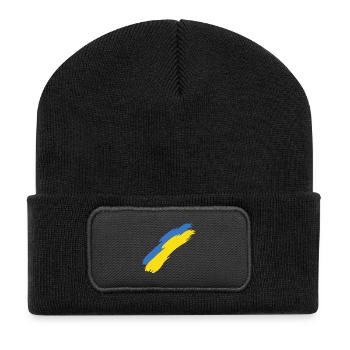 Ukraine - Beanie recyclé à patch - noir - Devant
