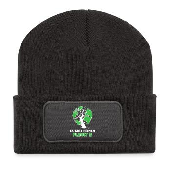 Baum Mutter Erde Planet Umwelt Statement - Recycelte Patch Beanie - Dunkelgrau - Vorne