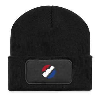 Netherlands Flag Flag Circle - Recycled Patch Beanie - black - Front