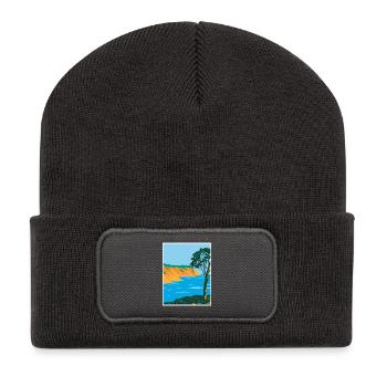 Port-Cros National Park WPA Poster Art Deco - Recycled Patch Beanie - dark grey - Front