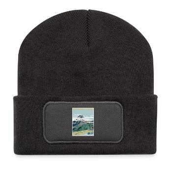 Parc National des Pyrénées WPA Affiche Art Déco - Beanie recyclé à patch - charbon - Devant