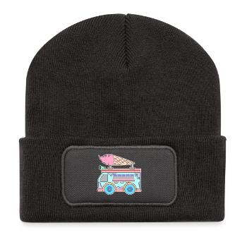 Crème glacée pour enfants - Beanie recyclé à patch - charbon - Devant