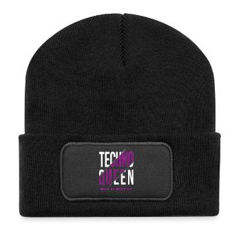 techno queen design - Recycled Patch Beanie - black - Front