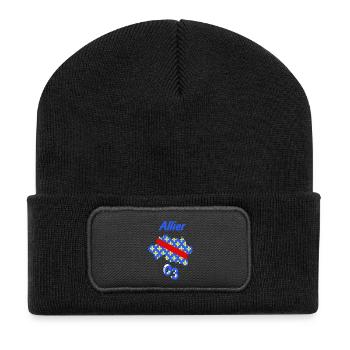 Allier - Beanie recyclé à patch - noir - Devant