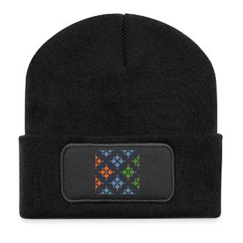 Andalusian Tiles 11 (Alhambra, Granada) - Recycled Patch Beanie - black - Front