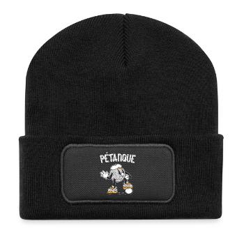 Tenue de pétanque boule pour boule bouler - Beanie recyclé à patch - noir - Devant
