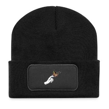 Butterfly Autism Awareness - Recycled Patch Beanie - black - Front