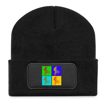 BMX Pop Art - Recycled Patch Beanie - black - Front