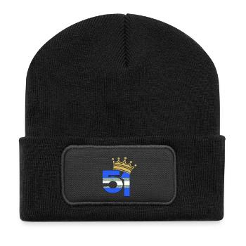 51 - Recycled Patch Beanie - black - Front